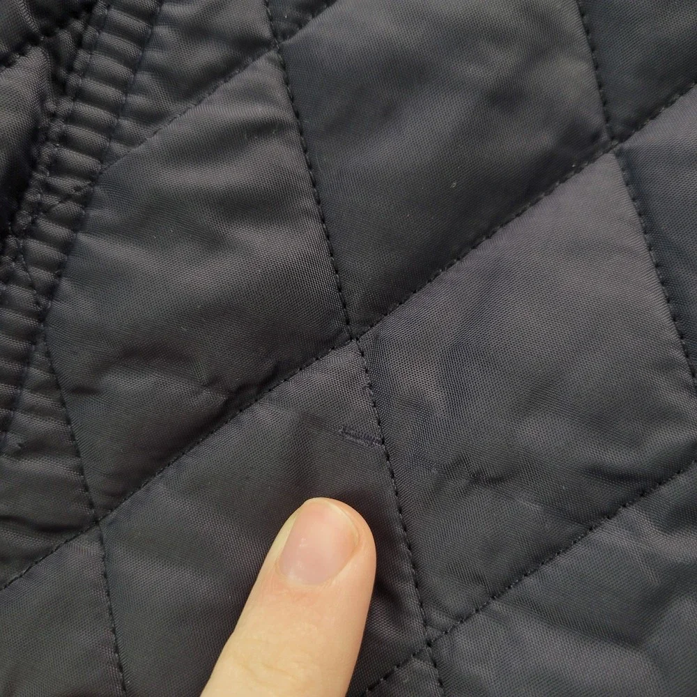 Barbour Annandale Ladies Quilted Jacket Navy Blue Floral Size US 4 UK 8 - Picture 11 of 12